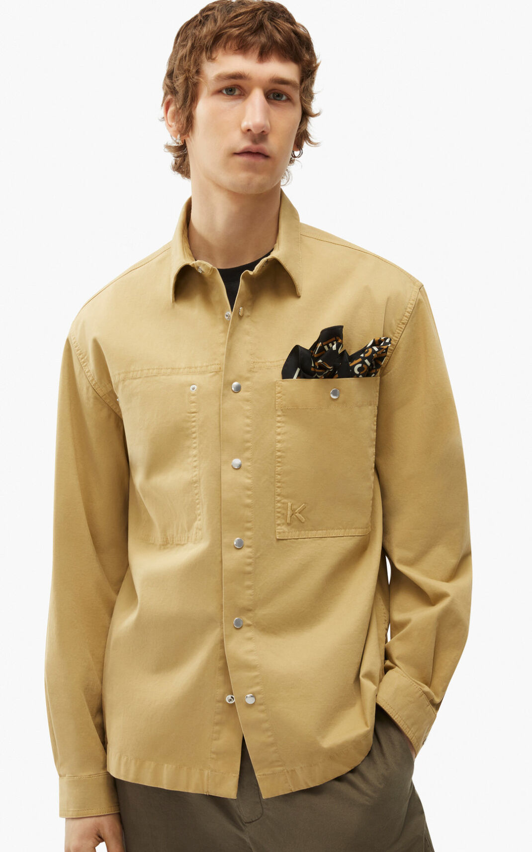 Camisas Kenzo Overshirt Masculino - Marrom | 857LPOBRU